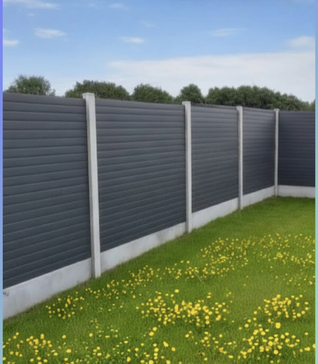 Grey SmartFence Garden Boundary