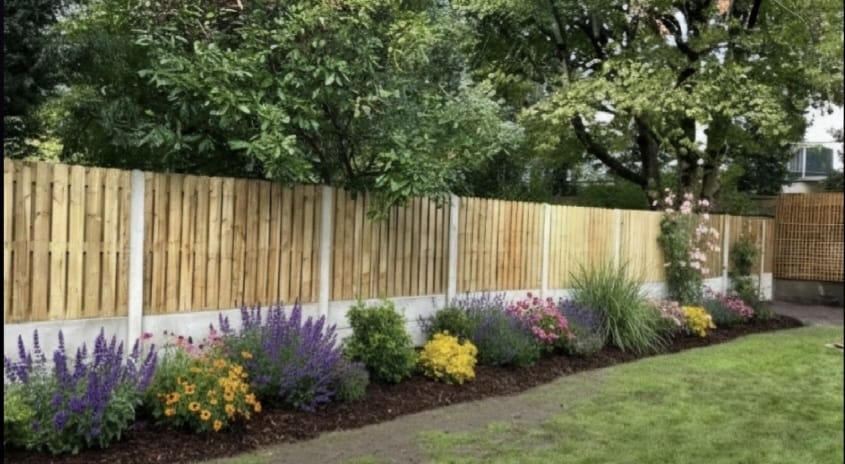 Vertical Timber Garden Fence